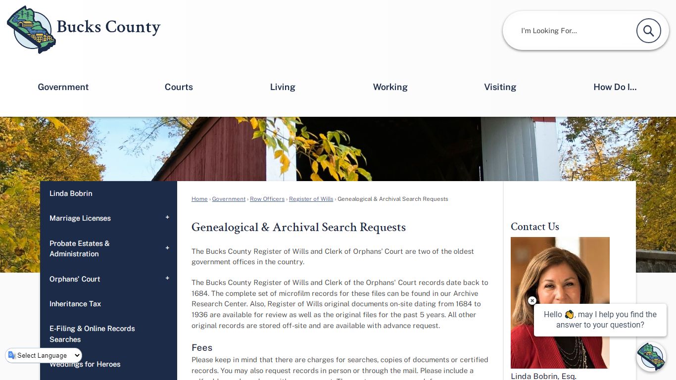 Genealogical & Archival Search Requests | Bucks County, PA